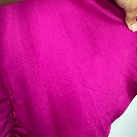 NWT JONATHAN SIMKHAI Kadence Bell-Sleeve Satin Mini Dress Size 0 MSRP $595 - Picture 7 of 9